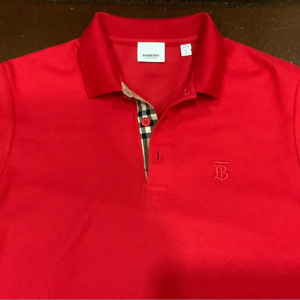 Burberry Polo Shirt, Red, S